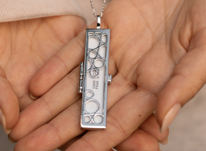 Shown here: Our Cascading Circles Fortune Locket, the perfect gift to express gratitude.